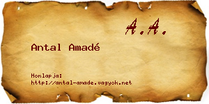 Antal Amadé névjegykártya